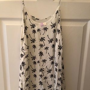 White palm tree short dress